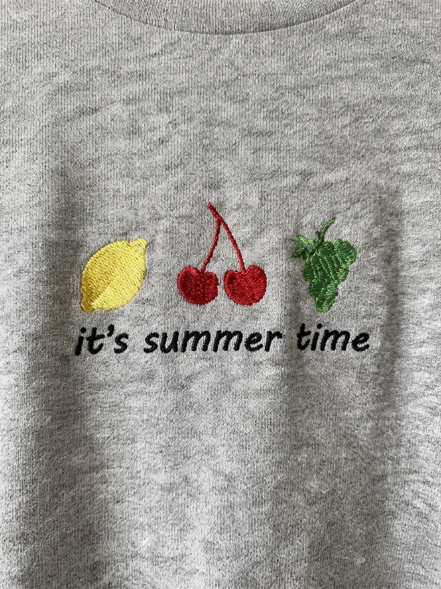 It's Summer Time Tee — Women's Embroidered Fruit